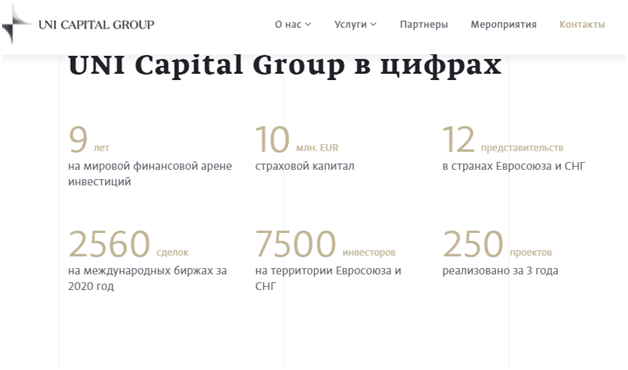 Вся информация о компании  UNI CAPITAL GROUP